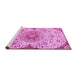 Sideview of Machine Washable Persian Pink Traditional Rug, wshtr4294pnk