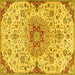 Square Persian Yellow Traditional Rug, tr4294yw