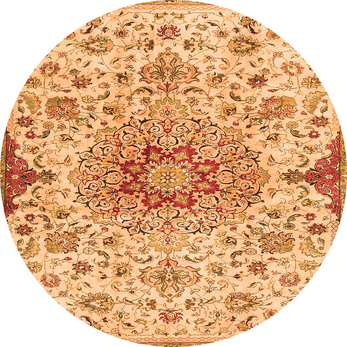 Square Persian Orange Traditional Rug, tr4294org