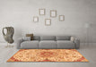 Machine Washable Persian Orange Traditional Area Rugs in a Living Room, wshtr4294org