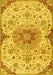 Machine Washable Persian Yellow Traditional Rug, wshtr4294yw