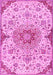 Machine Washable Persian Pink Traditional Rug, wshtr4294pnk