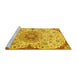 Sideview of Machine Washable Persian Yellow Traditional Rug, wshtr4294yw