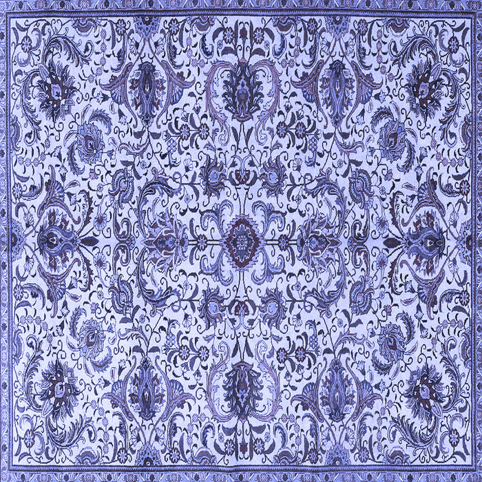 Square Persian Blue Traditional Rug, tr4295blu