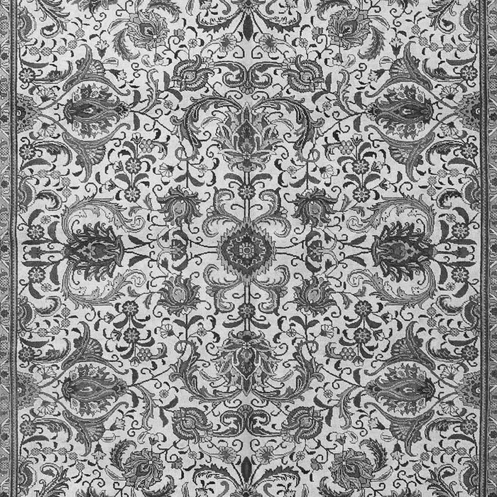 Serging Thickness of Machine Washable Persian Gray Traditional Rug, wshtr4295gry