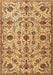 Machine Washable Persian Brown Traditional Rug, wshtr4295brn