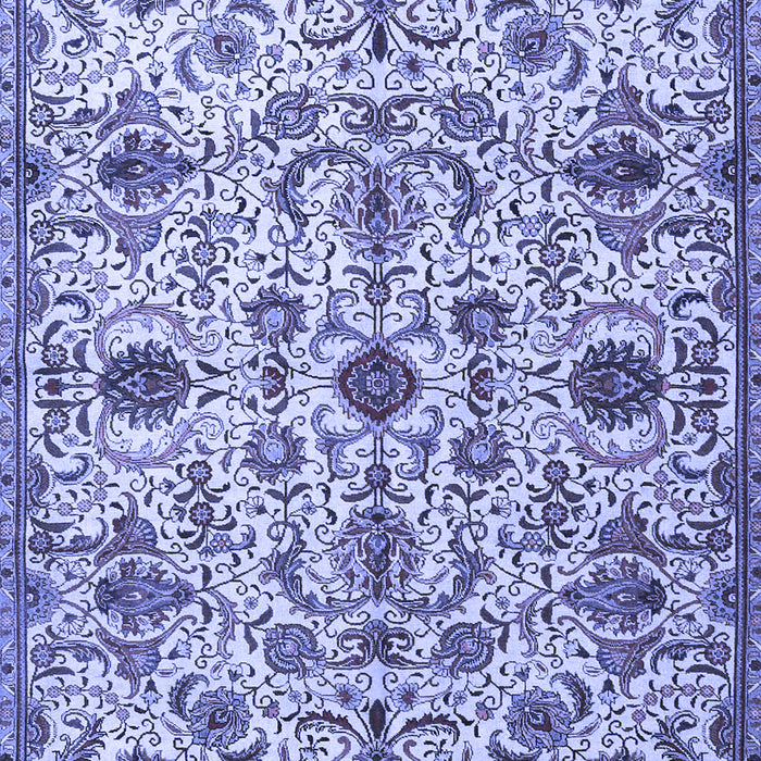 Machine Washable Persian Blue Traditional Rug, wshtr4295blu
