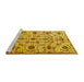 Sideview of Machine Washable Persian Yellow Traditional Rug, wshtr4295yw