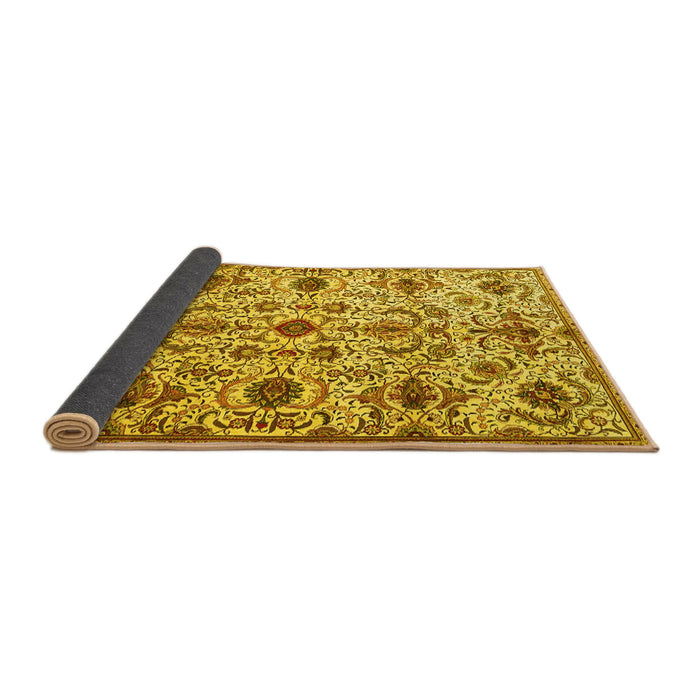 Sideview of Persian Yellow Traditional Rug, tr4295yw