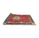 Sideview of Traditional Camel Brown Persian Rug, tr4296