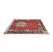 Sideview of Machine Washable Traditional Camel Brown Rug, wshtr4296