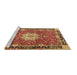 Sideview of Machine Washable Persian Brown Traditional Rug, wshtr4296brn