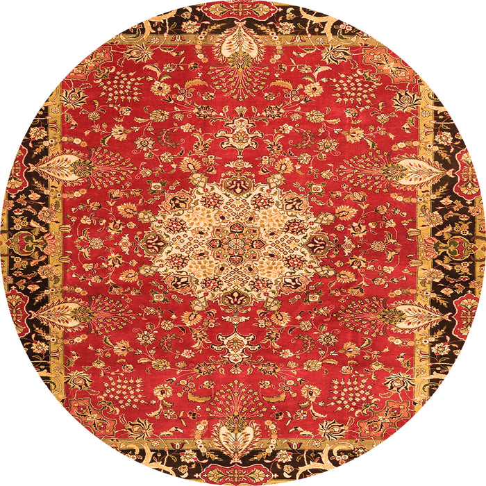 Square Persian Orange Traditional Rug, tr4296org