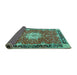 Sideview of Persian Turquoise Traditional Rug, tr4296turq