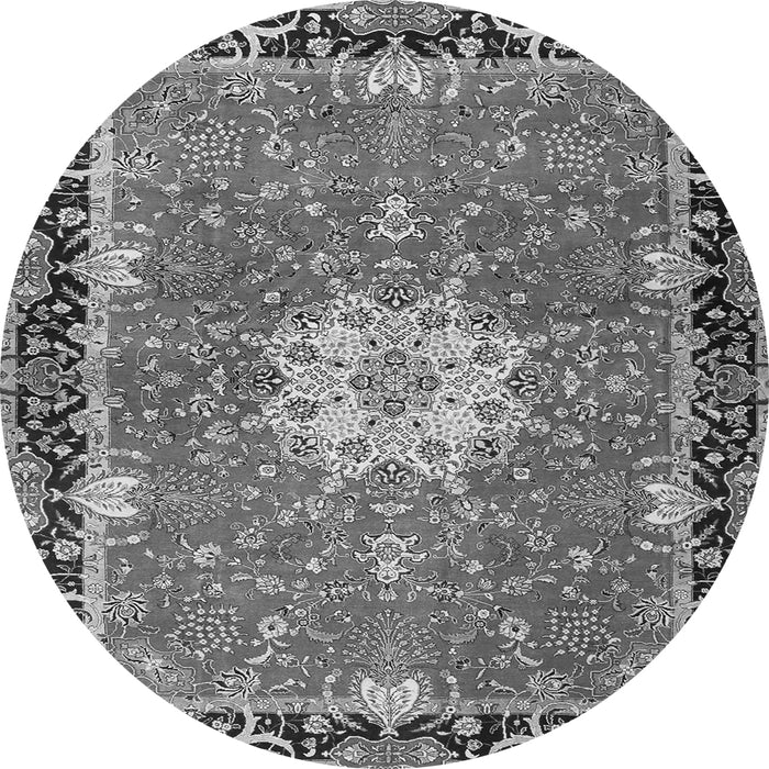 Square Persian Gray Traditional Rug, tr4296gry