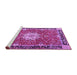 Sideview of Machine Washable Persian Purple Traditional Area Rugs, wshtr4296pur