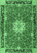 Machine Washable Persian Emerald Green Traditional Area Rugs, wshtr4296emgrn