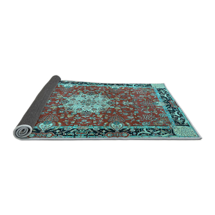 Sideview of Persian Light Blue Traditional Rug, tr4296lblu