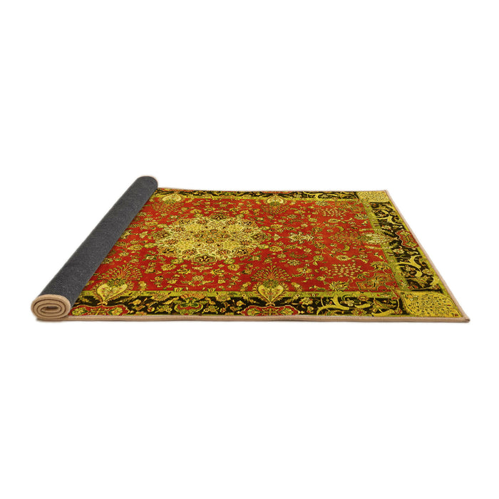 Sideview of Persian Yellow Traditional Rug, tr4296yw