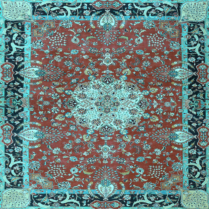 Square Persian Light Blue Traditional Rug, tr4296lblu