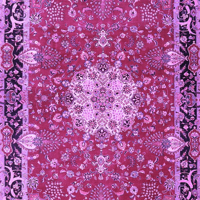 Machine Washable Persian Purple Traditional Area Rugs, wshtr4296pur