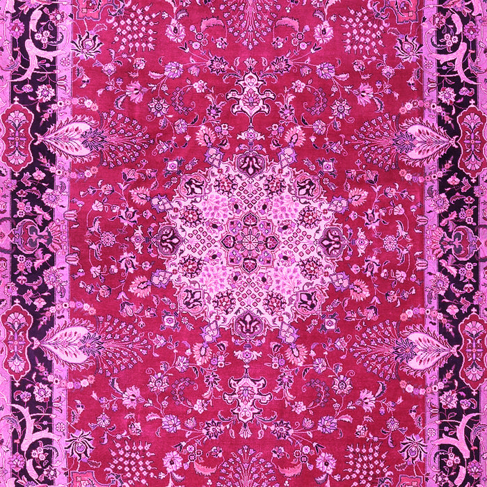 Machine Washable Persian Pink Traditional Rug, wshtr4296pnk