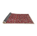 Sideview of Traditional Orange Salmon Pink Persian Rug, tr4297