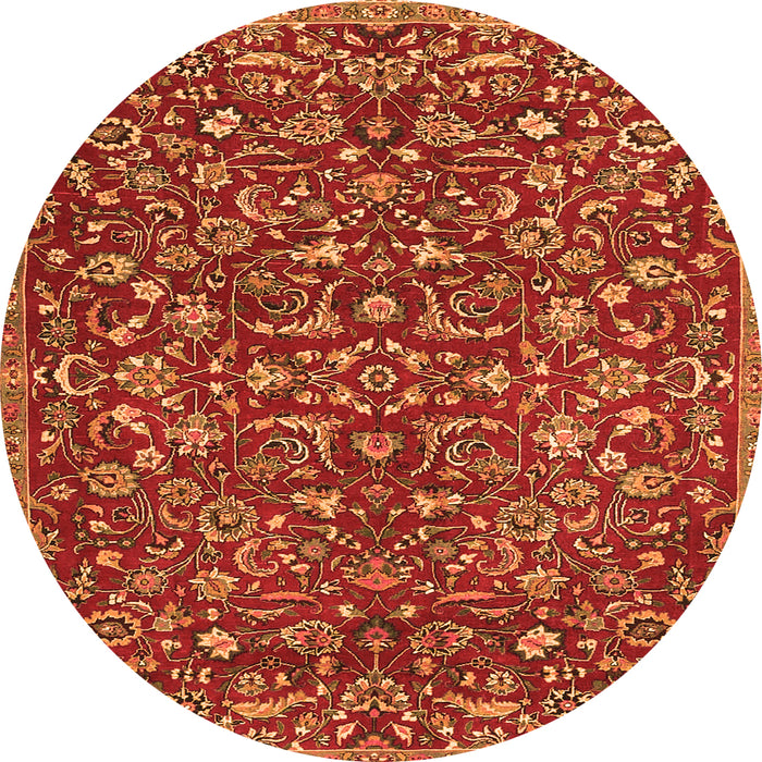 Square Persian Orange Traditional Rug, tr4297org