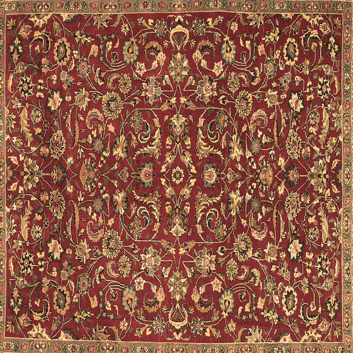 Square Persian Brown Traditional Rug, tr4297brn