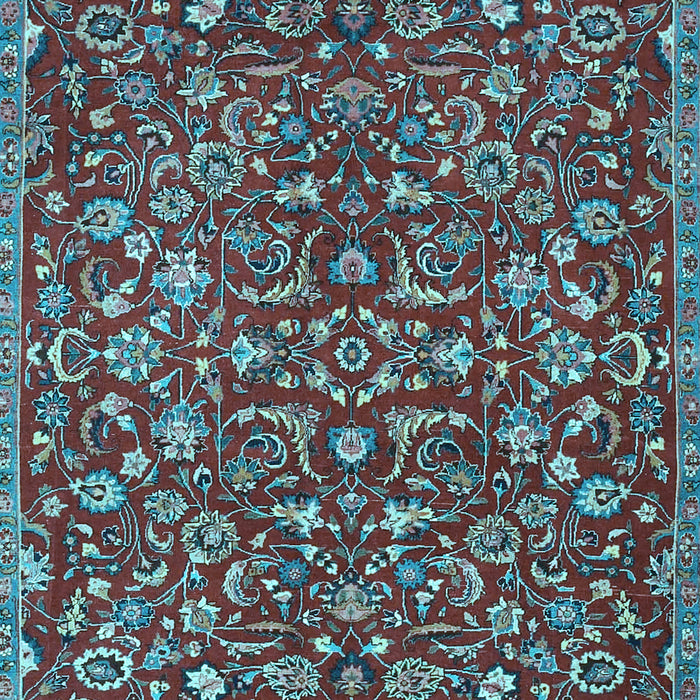 Machine Washable Persian Light Blue Traditional Rug, wshtr4297lblu