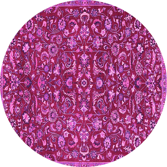 Round Persian Pink Traditional Rug, tr4297pnk