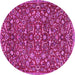 Round Persian Pink Traditional Rug, tr4297pnk