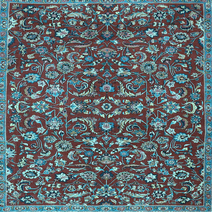 Square Persian Light Blue Traditional Rug, tr4297lblu