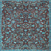 Square Persian Light Blue Traditional Rug, tr4297lblu