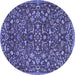 Round Persian Blue Traditional Rug, tr4297blu