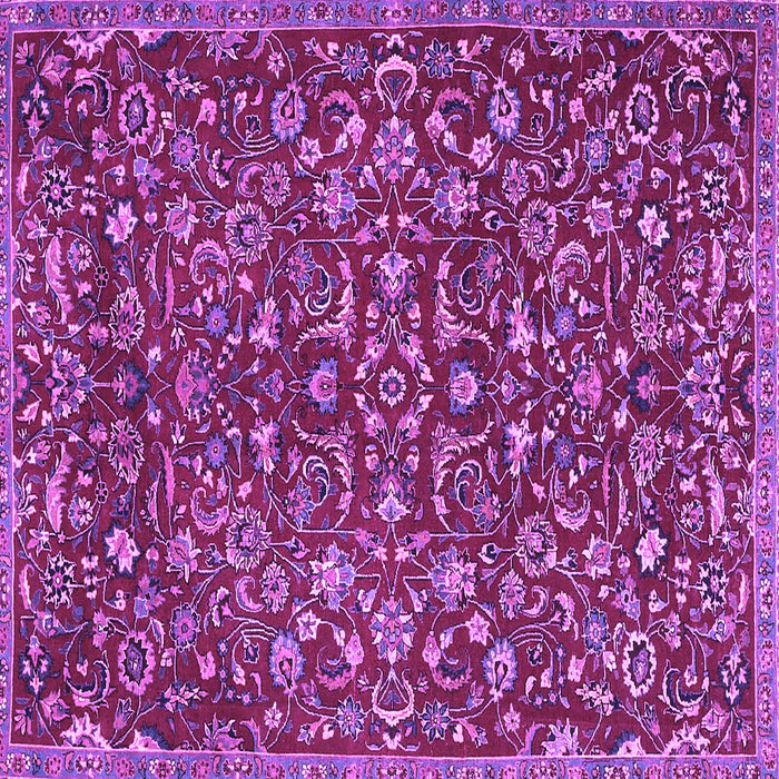 Square Persian Purple Traditional Rug, tr4297pur