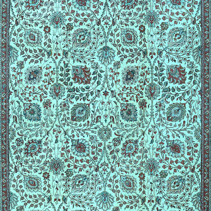 Machine Washable Persian Light Blue Traditional Rug, wshtr4298lblu