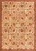 Serging Thickness of Machine Washable Persian Orange Traditional Area Rugs, wshtr4298org