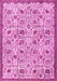 Machine Washable Persian Pink Traditional Rug, wshtr4298pnk