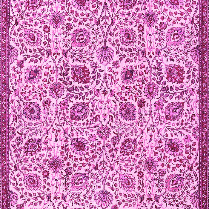 Machine Washable Persian Pink Traditional Rug, wshtr4298pnk