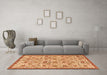 Machine Washable Persian Orange Traditional Area Rugs in a Living Room, wshtr4298org