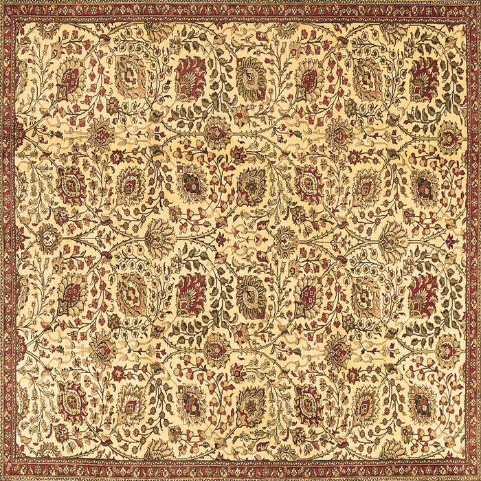 Square Persian Brown Traditional Rug, tr4298brn