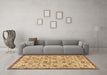 Machine Washable Persian Brown Traditional Rug in a Living Room,, wshtr4298brn