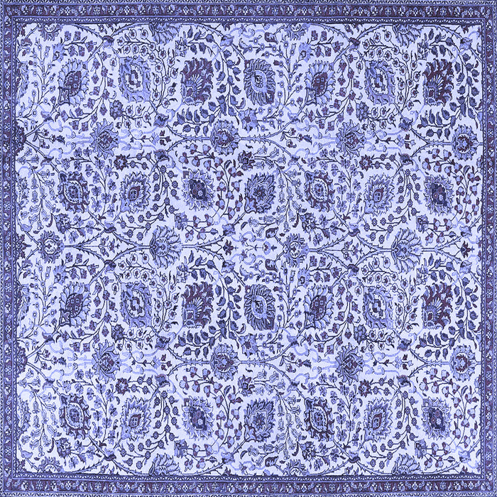 Square Persian Blue Traditional Rug, tr4298blu