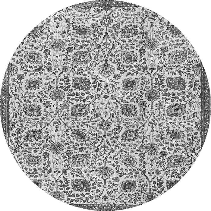 Machine Washable Persian Gray Traditional Rug, wshtr4298gry