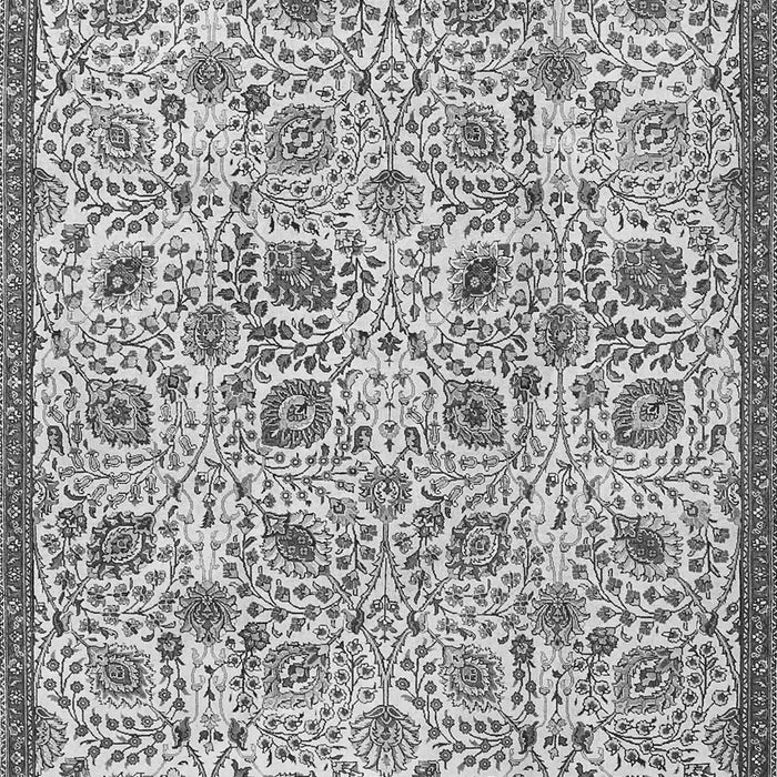 Serging Thickness of Machine Washable Persian Gray Traditional Rug, wshtr4298gry