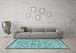 Machine Washable Persian Light Blue Traditional Rug in a Living Room, wshtr4298lblu