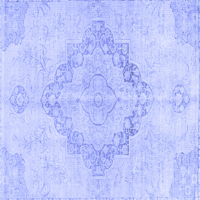 Square Persian Blue Traditional Rug, tr4299blu