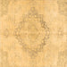 Square Persian Brown Traditional Rug, tr4299brn