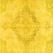 Square Persian Yellow Traditional Rug, tr4299yw